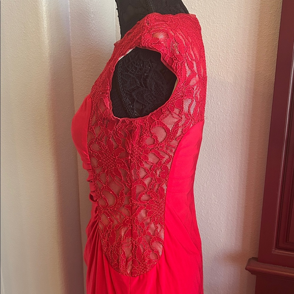 R&M Richards Red Lace Mini Dress - Picture 6 of 12